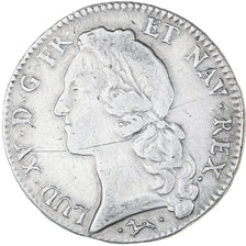 Francia, Louis XV, Écu au bandeau, 1756, Bayonne, MB+, Argento, KM:512.12