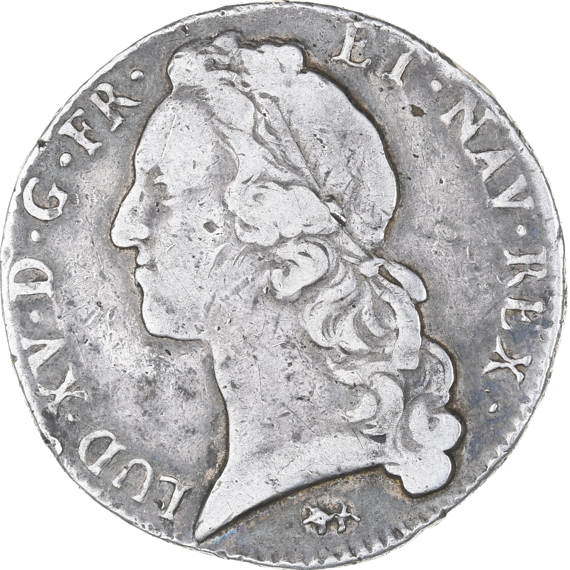 Frankrijk, Louis XV, Écu au bandeau, 1762, Aix-en-Provence, FR+, Zilver