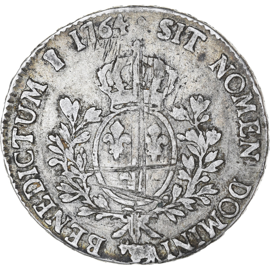 Frankrijk, Louis XV, Écu de Béarn au bandeau, 1764, Pau, FR, Zilver, KM:518