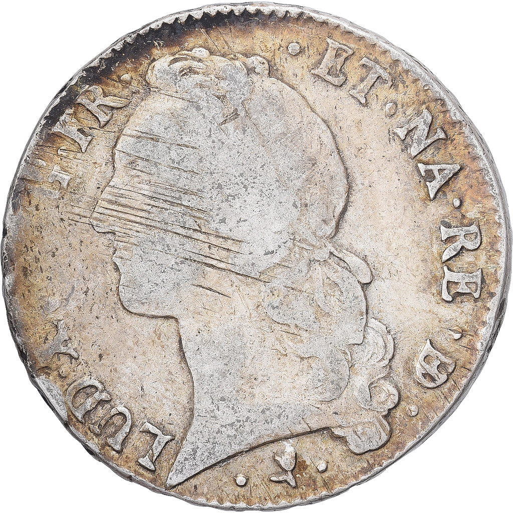 France, Louis XV, Écu de Béarn au bandeau, 1766, Pau, TB, Argent