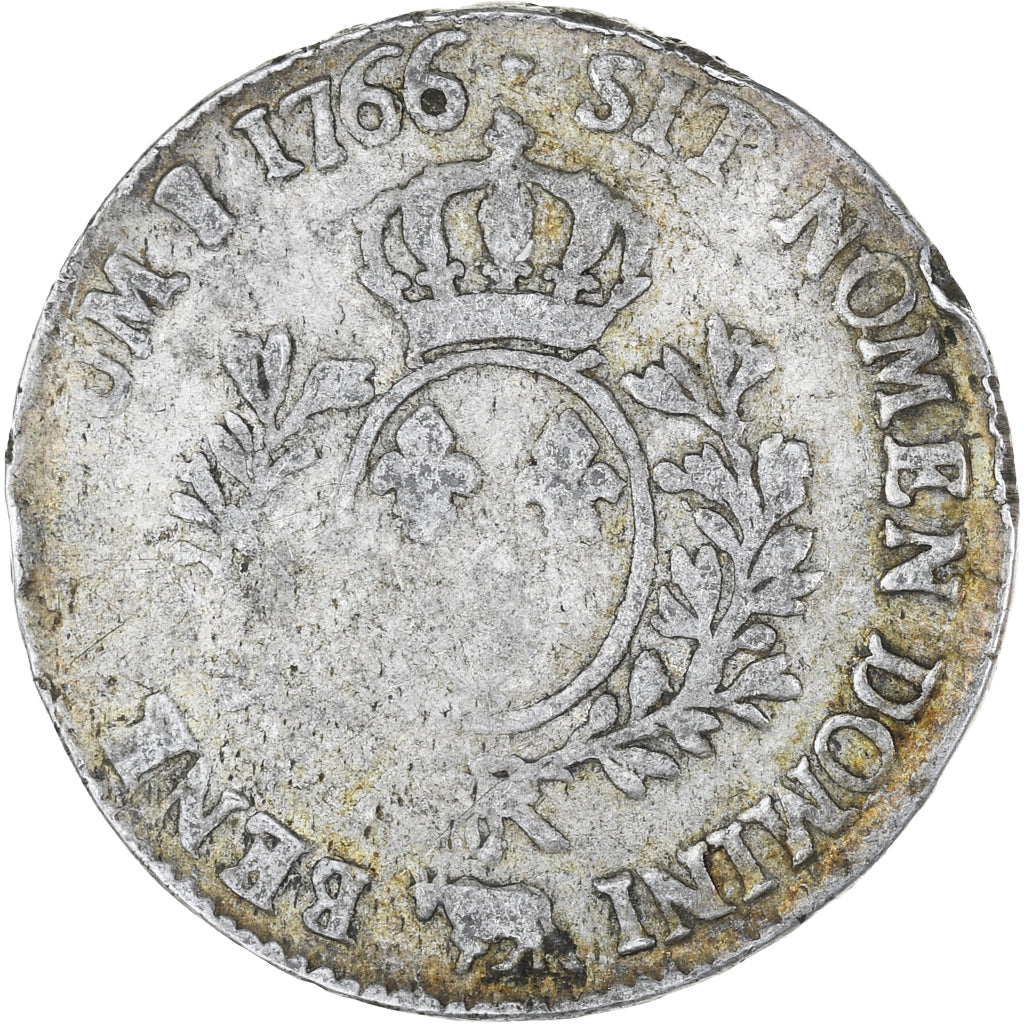 Frankrijk, Louis XV, Écu de Béarn au bandeau, 1766, Pau, FR, Zilver, KM:518