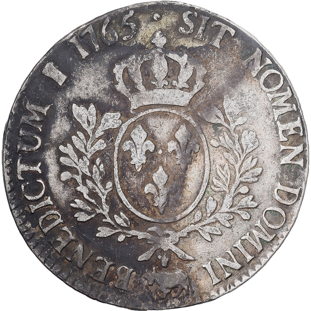 France, Louis XV, Écu de Béarn au bandeau, 1765, Pau, TB, Argent