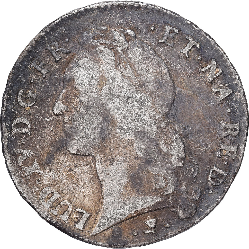 France, Louis XV, Écu de Béarn au bandeau, 1757, Pau, TB, Argent