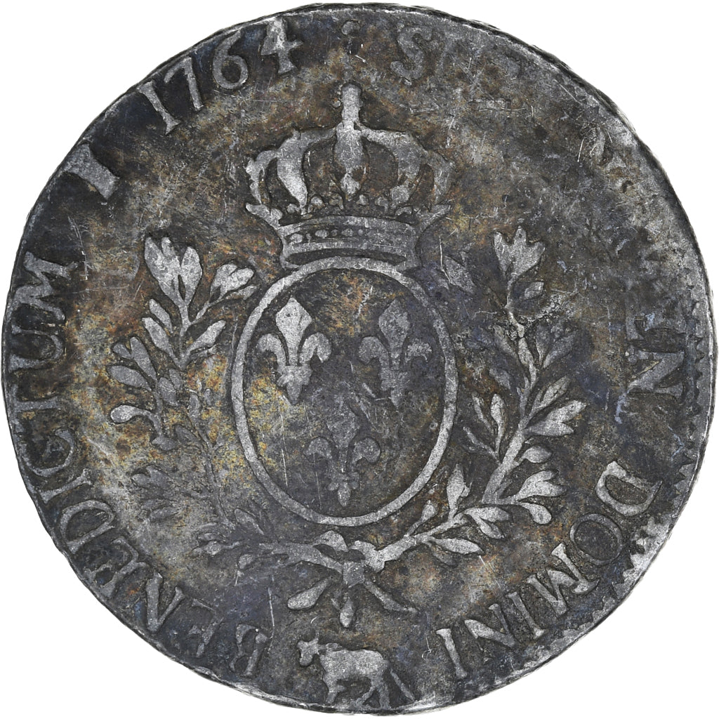 Frankrijk, Louis XV, Écu de Béarn au bandeau, 1764, Pau, ZG+, Zilver, KM:518