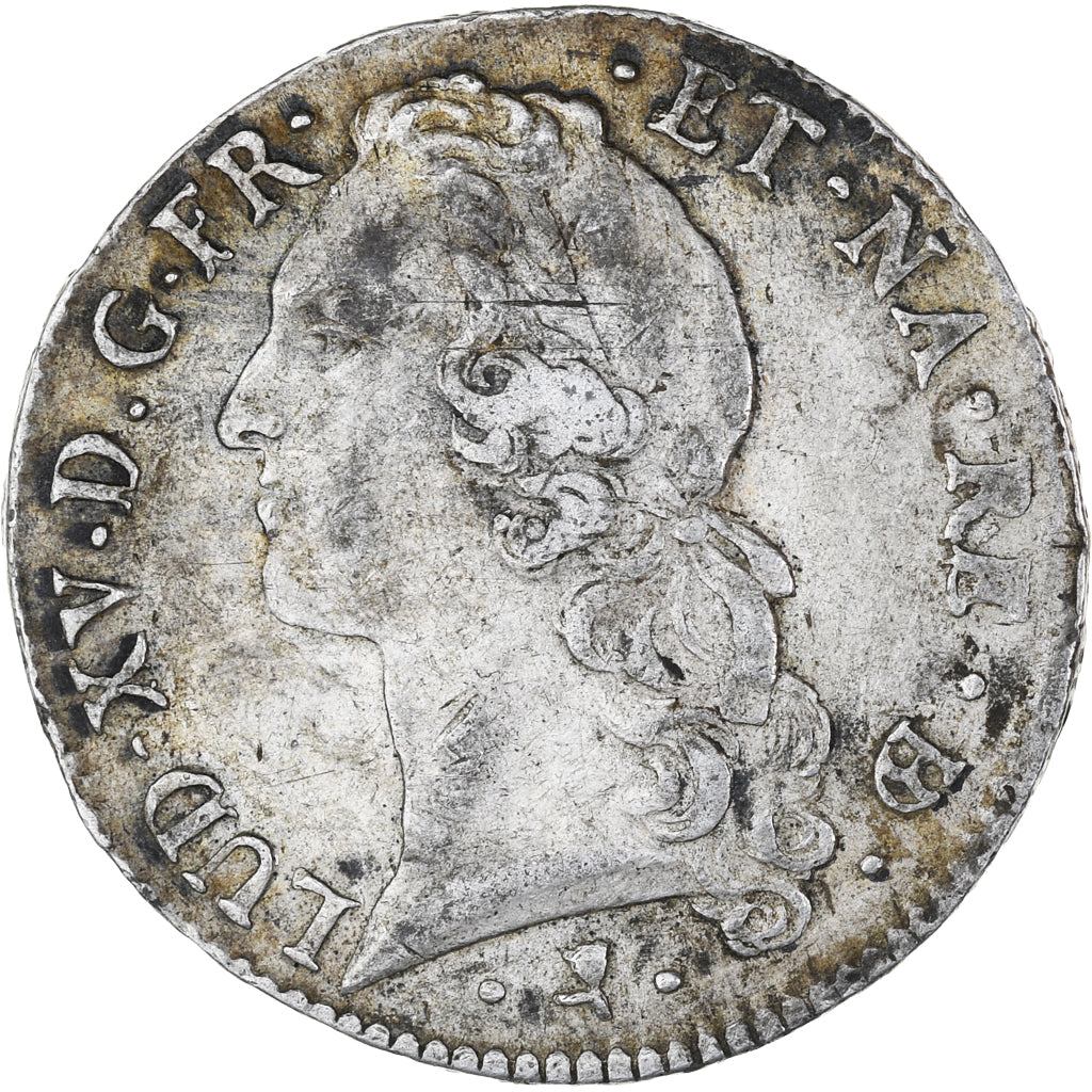 Frankrijk, Louis XV, Écu de Béarn au bandeau, 1767, Pau, FR+, Zilver, KM:518