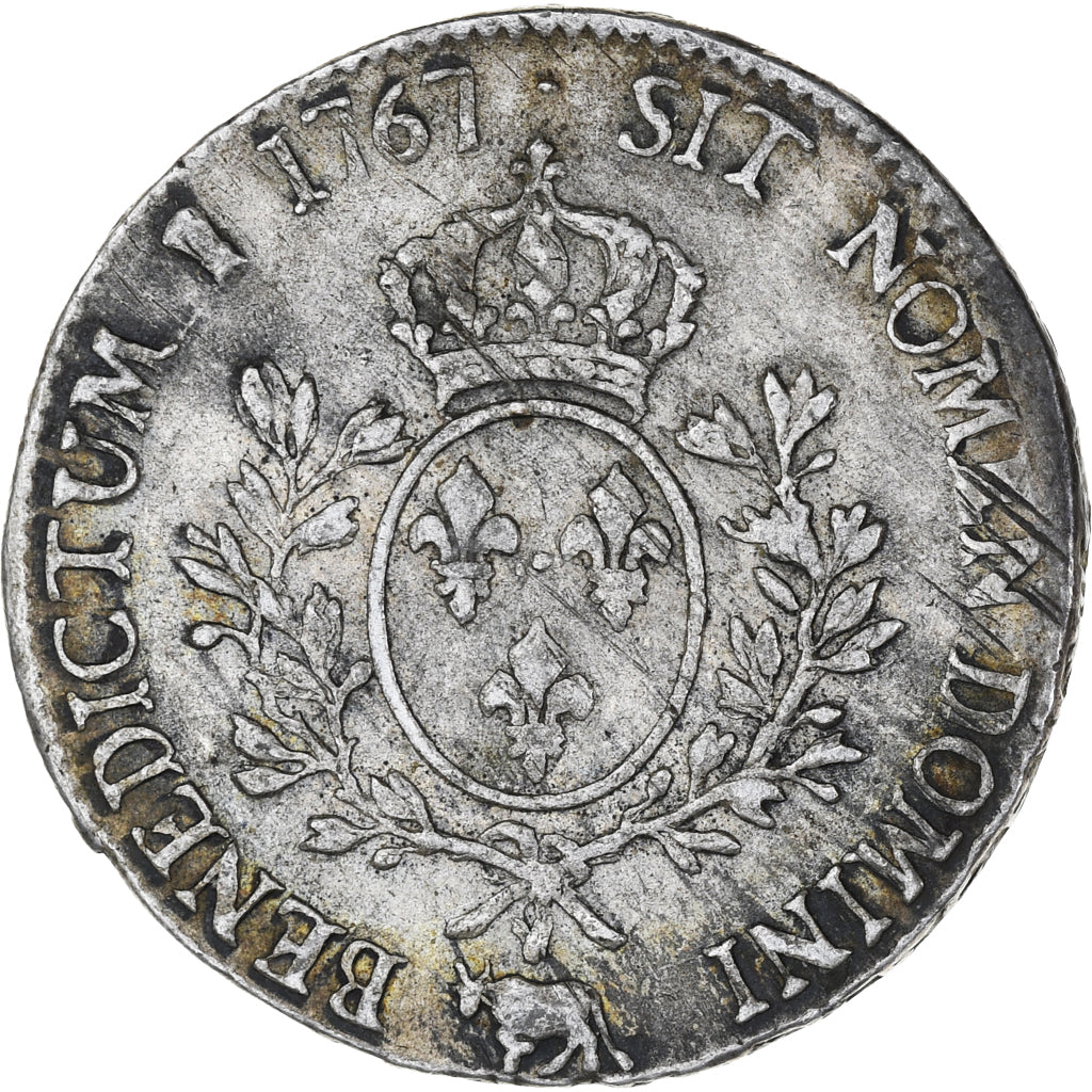 Frankrijk, Louis XV, Écu de Béarn au bandeau, 1767, Pau, FR+, Zilver, KM:518