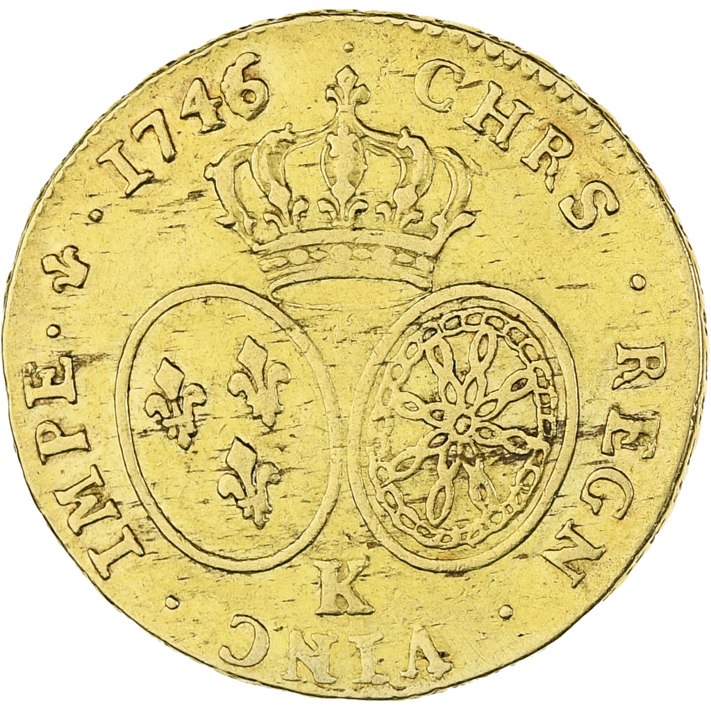 France, Louis XV, Double Louis d'or au bandeau, 1746/5, Bordeaux, Gold