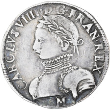 Frankrijk, Charles IX, 1/2 Teston, 1566, Toulouse, ZF, Zilver, Gadoury:419