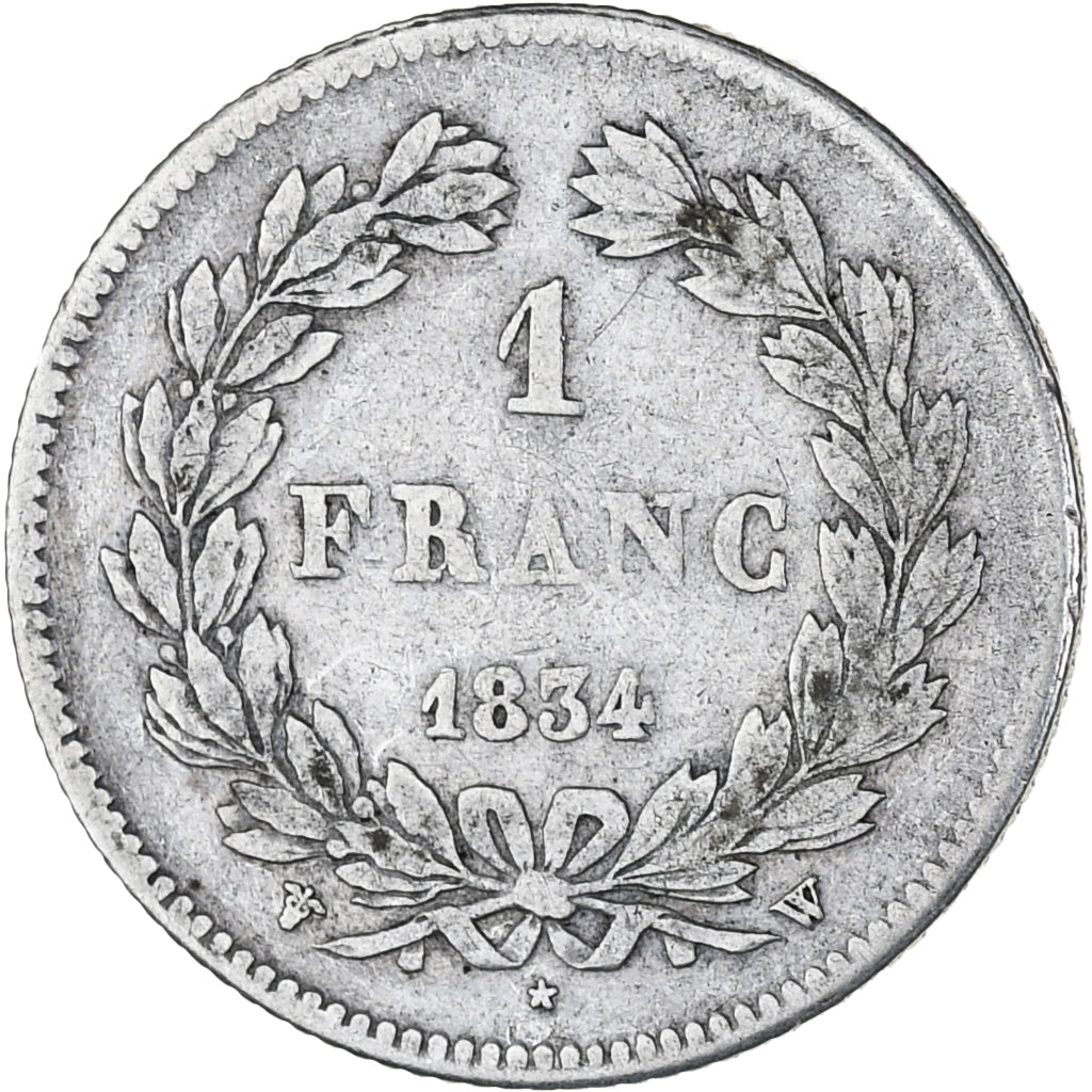 France, Louis-Philippe, Franc, 1834, Lille, TB+, Argent, Gadoury:453, KM:748.13