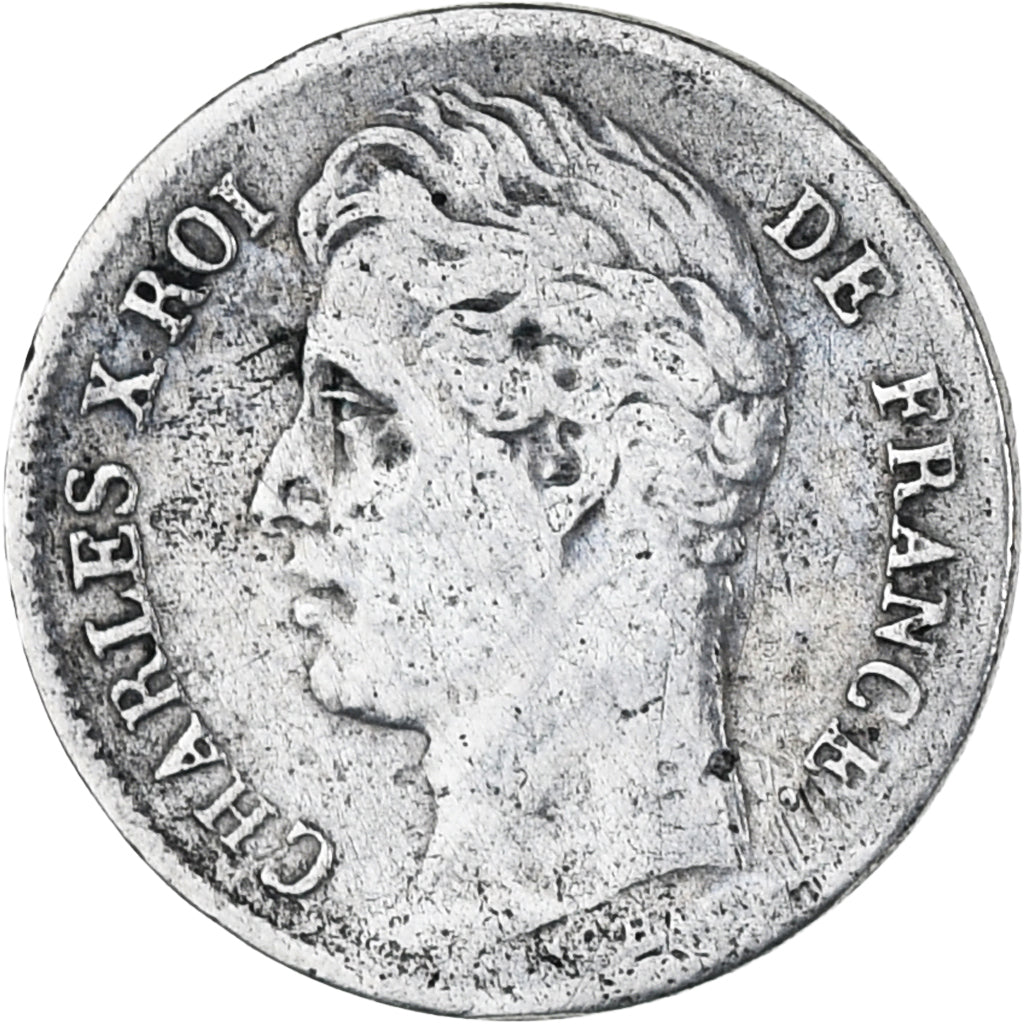 Frankreich, Charles X, 1/2 Franc, 1829, Paris, S+, Silber, KM:723, Gadoury:402