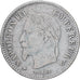 Francia, Napoleon III, 20 Centimes, 1868, Paris, BC+, Plata, KM:808, Gadoury:309