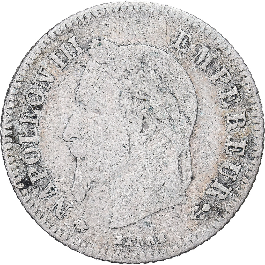 France, Napoleon III, 20 Centimes, 1864, Paris, TB+, Argent, Gadoury:417, KM:814