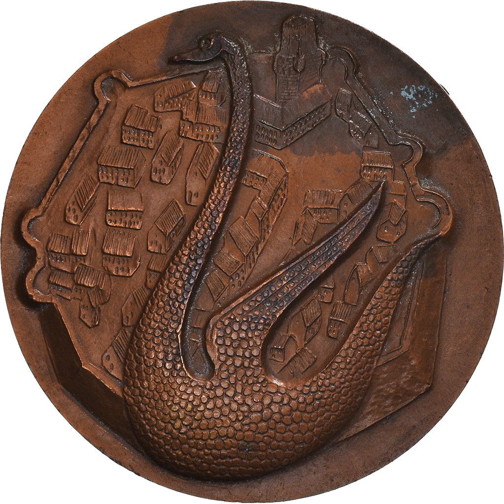 Francia, medalla, Ville de Boulogne sur mer, Barbelas, MBC+, Bronce