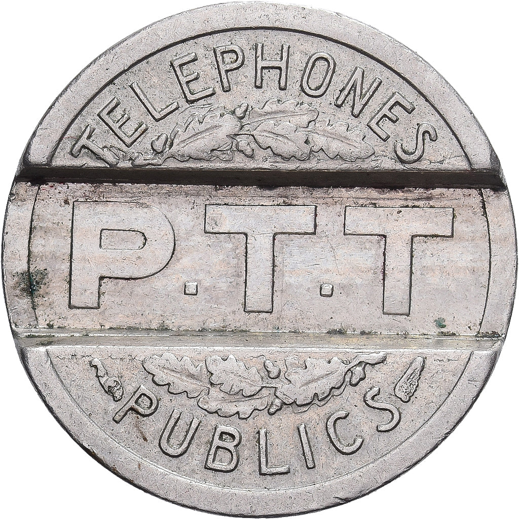 Francia, ficha, PTT Téléphone Public, Marianne, 1937, Bazor, SPL-, Rame-nichel
