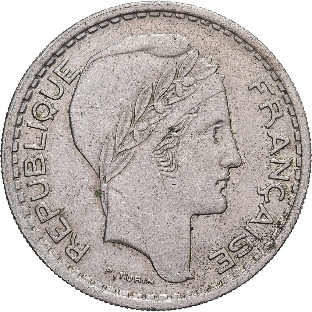 Francia, Turin, 10 Francs, 1948, Paris, MBC, Cobre - níquel, KM:909