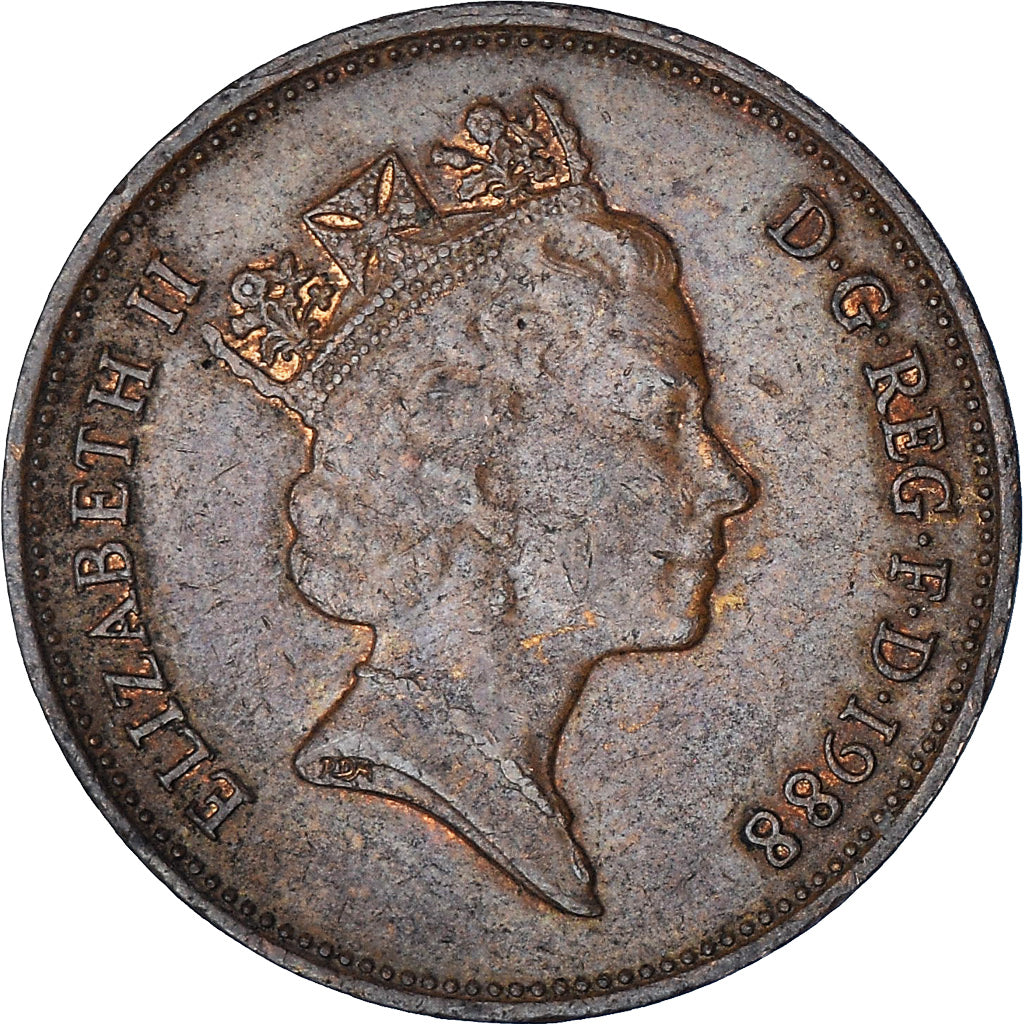 Großbritannien, Elizabeth II, 2 Pence, 1988, Llantrisant, SS, Bronze, KM:936