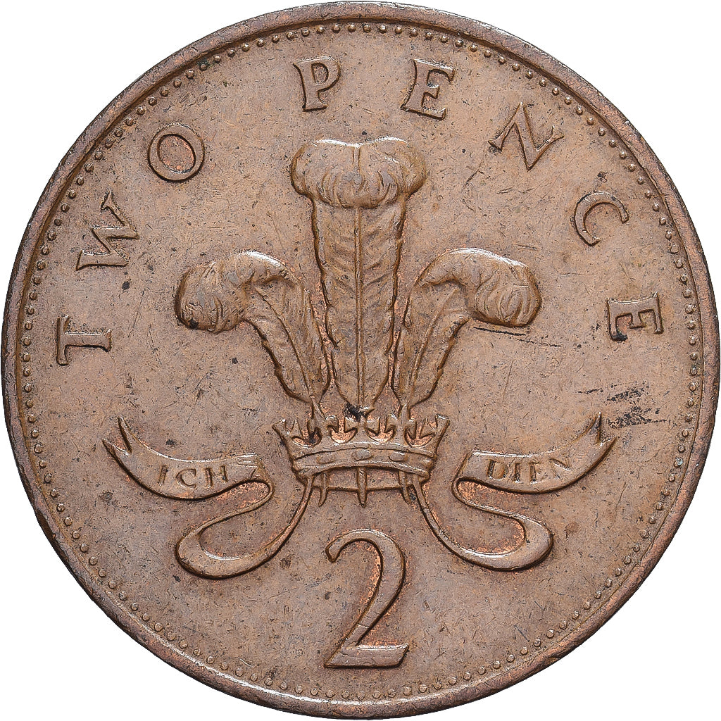 Great Britain, Elizabeth II, 2 Pence, 1988, Llantrisant, EF(40-45), Bronze