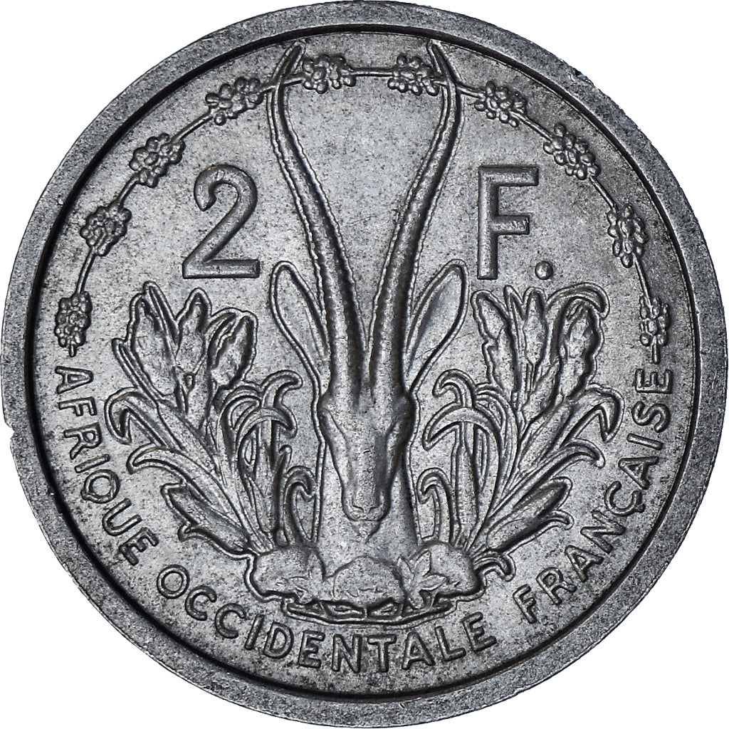 Africa occidentale francese, 2 Francs, 1948, Paris, BB+, Alluminio, KM:4