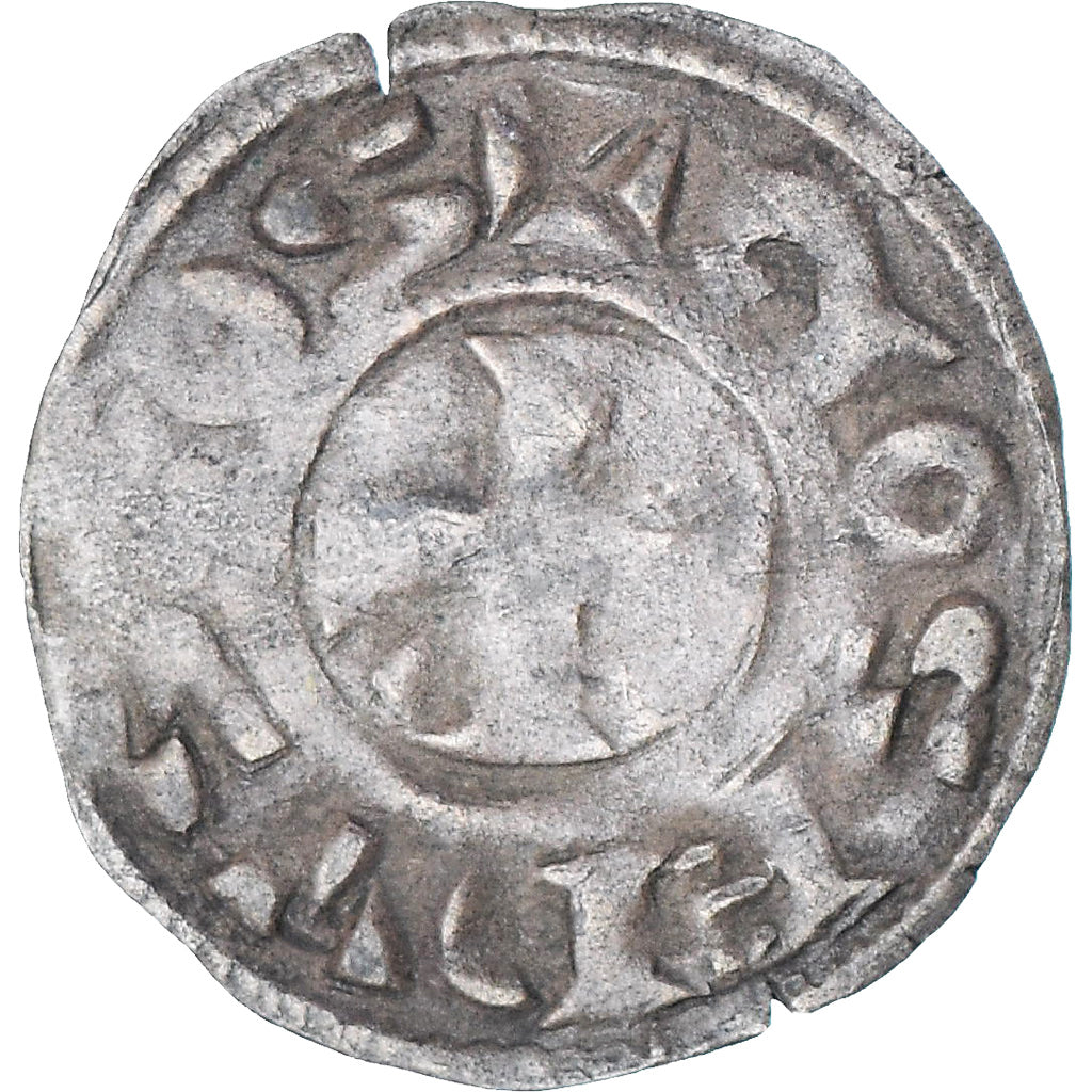 France, Comté de Gien, Geoffroi II, Denier, 1120-1160, Gien, VF(30-35), Billon