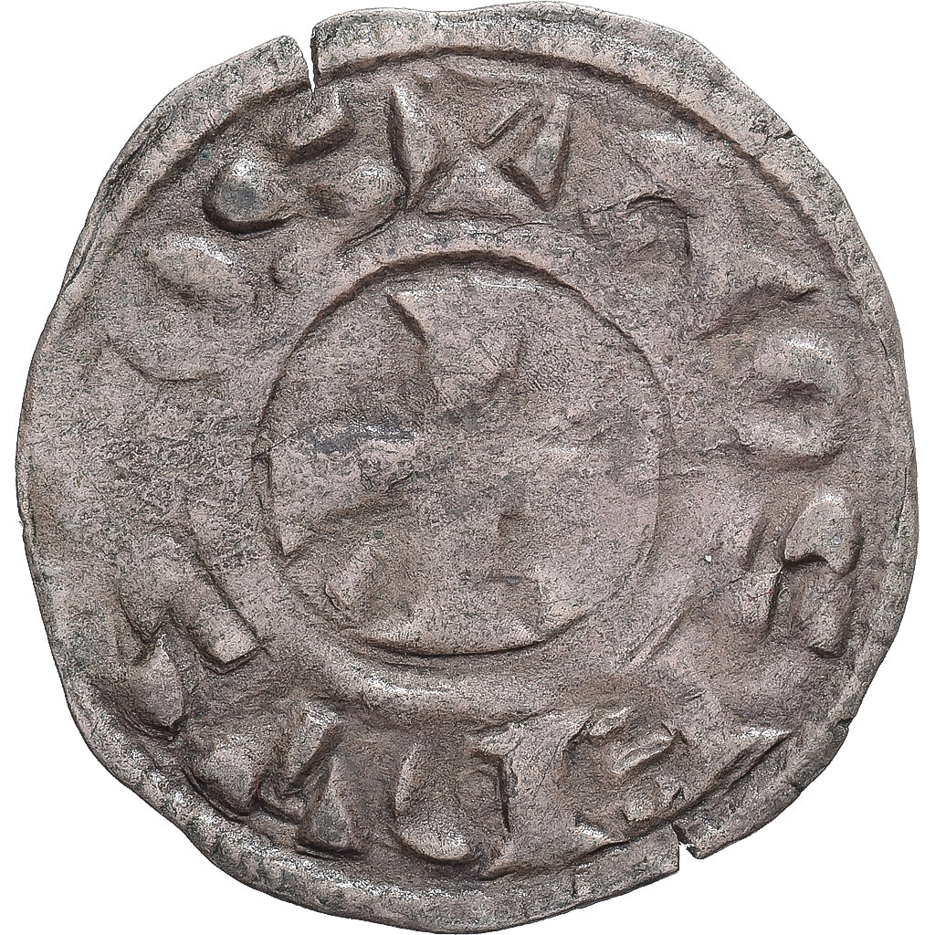 França, Comté de Gien, Geoffroi II, Denier, 1120-1160, Gien, VF(30-35)