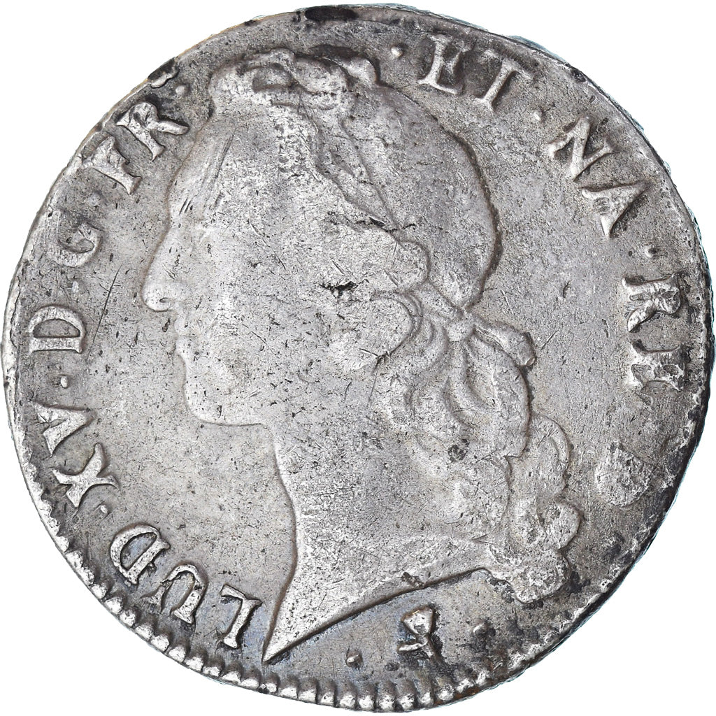 Francia, Louis XV, Écu de Béarn au bandeau, 1765, Pau, MB+, Argento, KM:518