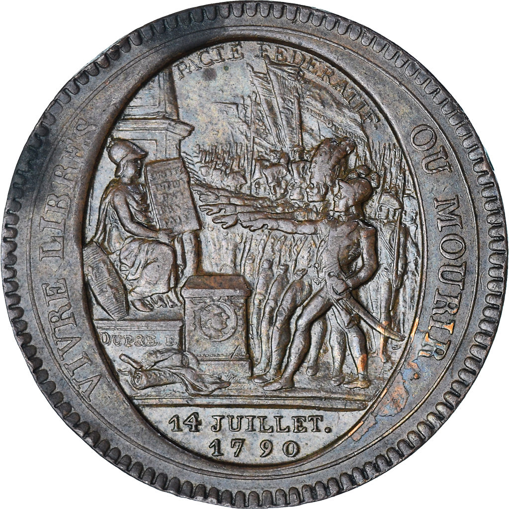 Frankreich, Monneron de 5 Sols, 1792, SS+, Bronze
