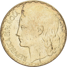 Spanien, Rubia, Peseta, 1937, VZ, Bronze-Aluminium, KM:755