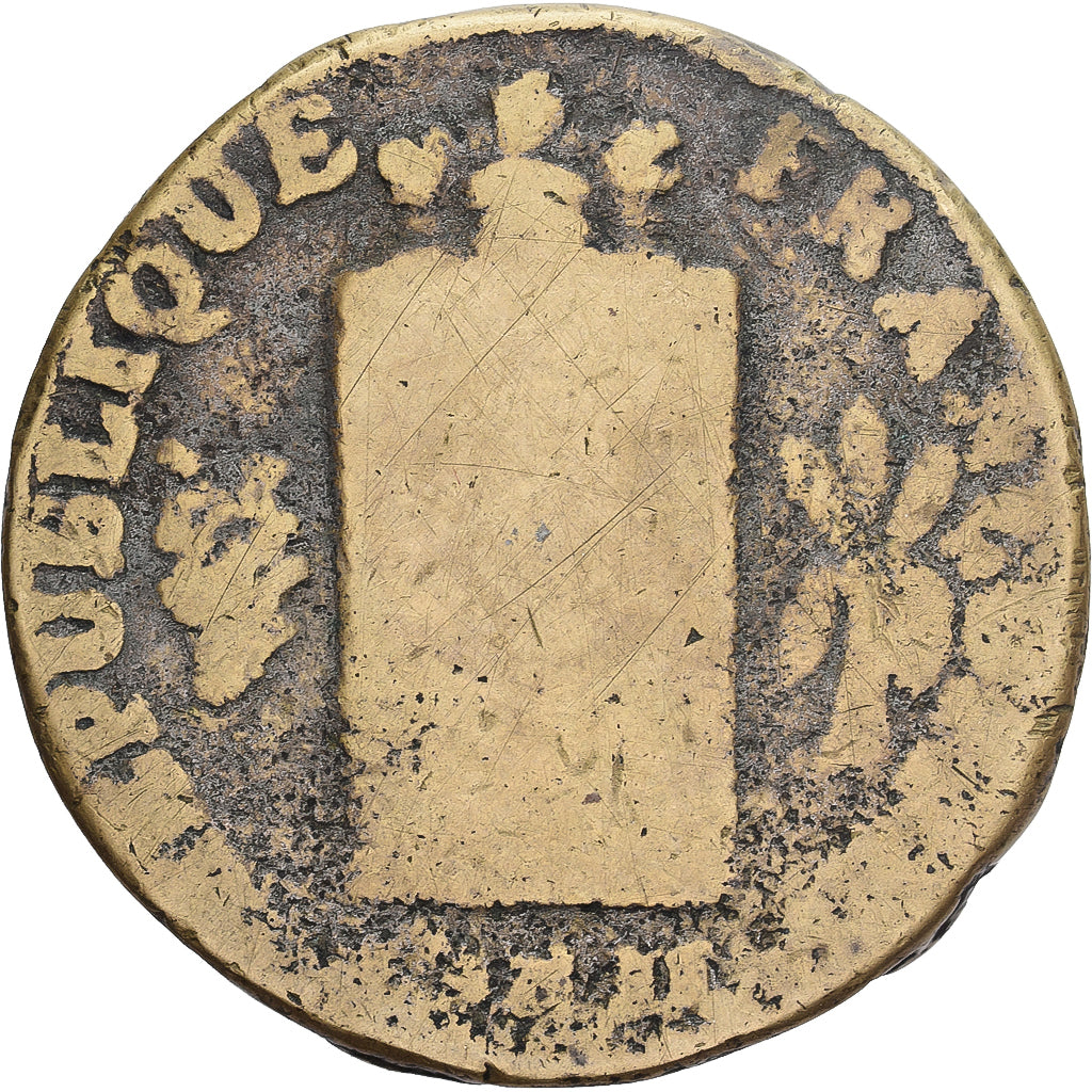 Frankrijk, 2 sols aux balances daté, 1793 / AN II, Metz, Contemporary forgery