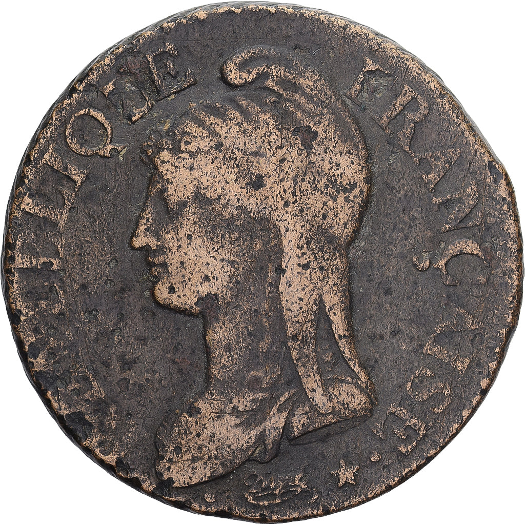 France, Dupré, 5 Centimes, AN 8/5, Limoges, VF(30-35), Copper, KM:640