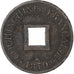 French Cochinchina, Sapèque, 1879, Paris, AU(50-53), Copper, Lecompte:9