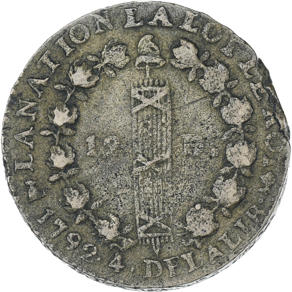 Frankreich, Louis XVI, 12 deniers françois, 1792⸱4, Nantes, Kupfer, SS