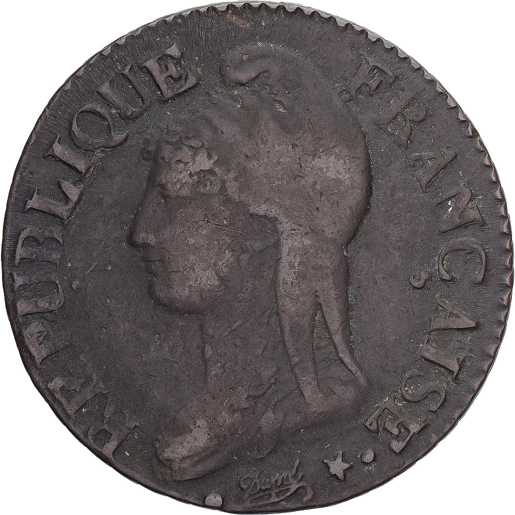 France, Dupré, 5 Centimes, AN 8/5, Bordeaux, TTB, Cuivre, Gadoury:126a, KM:640
