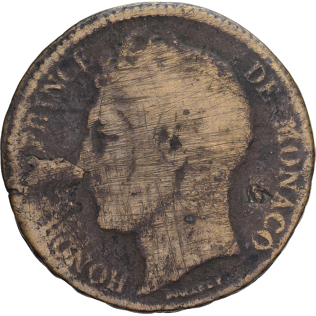 Monaco, Honore V, 5 Centimes, Monaco, Contemporary forgery, ZG+, Koper, KM:95.1