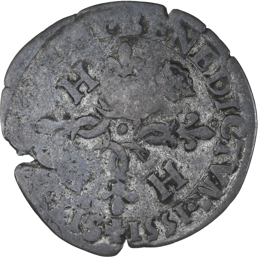 França, Louis XIII, Quinzain (Douzain contremarqué), 1551, Paris, EF(40-45)