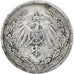 Germany, Wilhelm II, 1/2 Mark, 1906, Stuttgart, VF(30-35), Silver