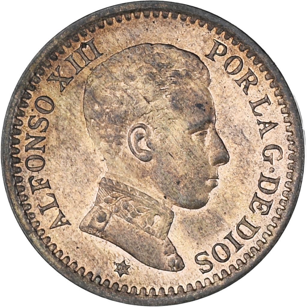 Spagna, Alfonso XIII, 2 Centimos, 1905, Madrid, SPL, Rame, KM:722