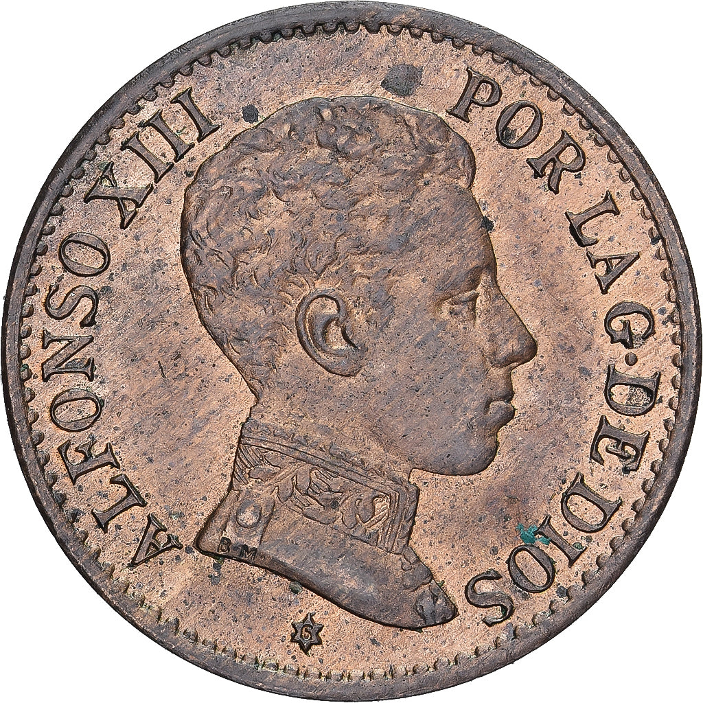 Spanien, Alfonso XIII, Centimo, 1906, Madrid, SLV, UNZ, Kupfer, KM:726