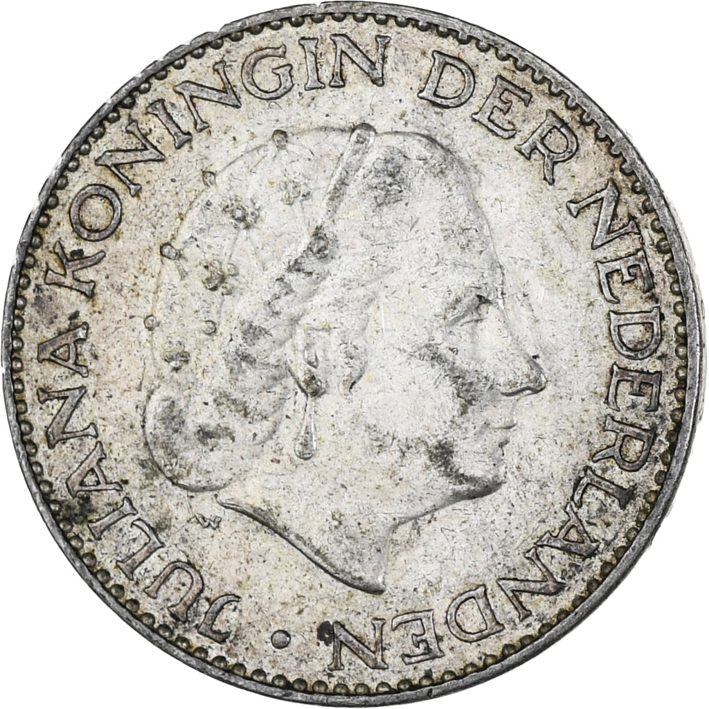 Pays-Bas, Juliana, Gulden, 1955, Utrecht, TTB, Argent, KM:184