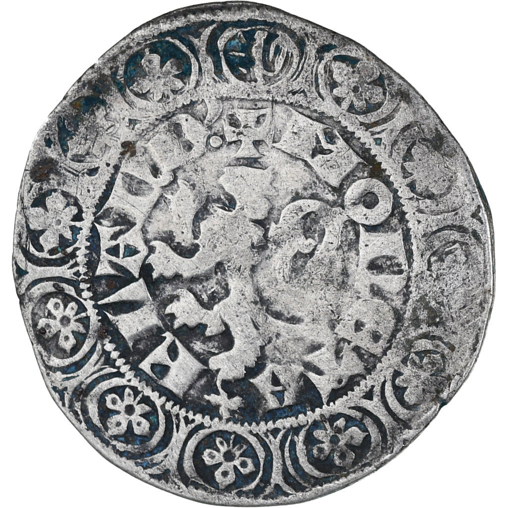 Francia, Flanders, Louis II de Mâle, Gros, 1346-1384, MB+, Argento