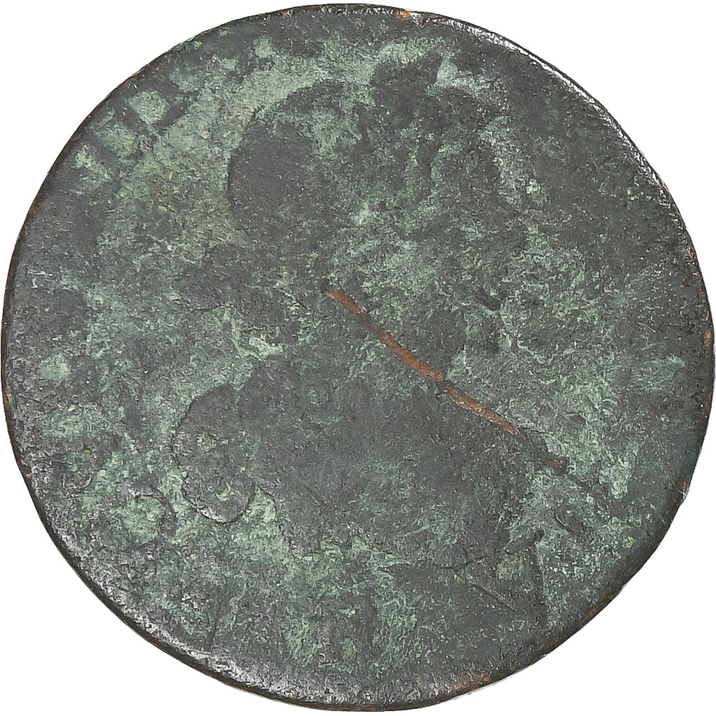 Frankreich, Louis XIII, Double Tournois, 1639, Rouen, S, Kupfer, Gadoury:11