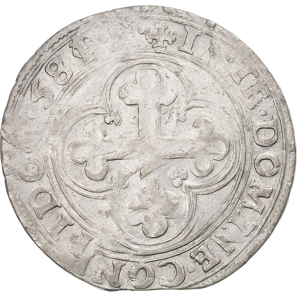 Włochy, Duché de Savoie, Carlo Emanuele I, Blanc (4 soldi), 1581, AU(50-53)