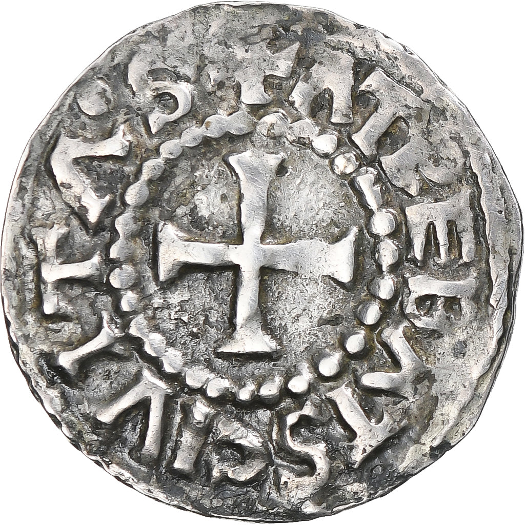 France, Charles II le Chauve, Denier, 843-877, Arras, EF(40-45), Silver