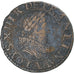 Francia, Louis XIII, Double Tournois, 1630, Paris, BC+, Cobre, CGKL:394