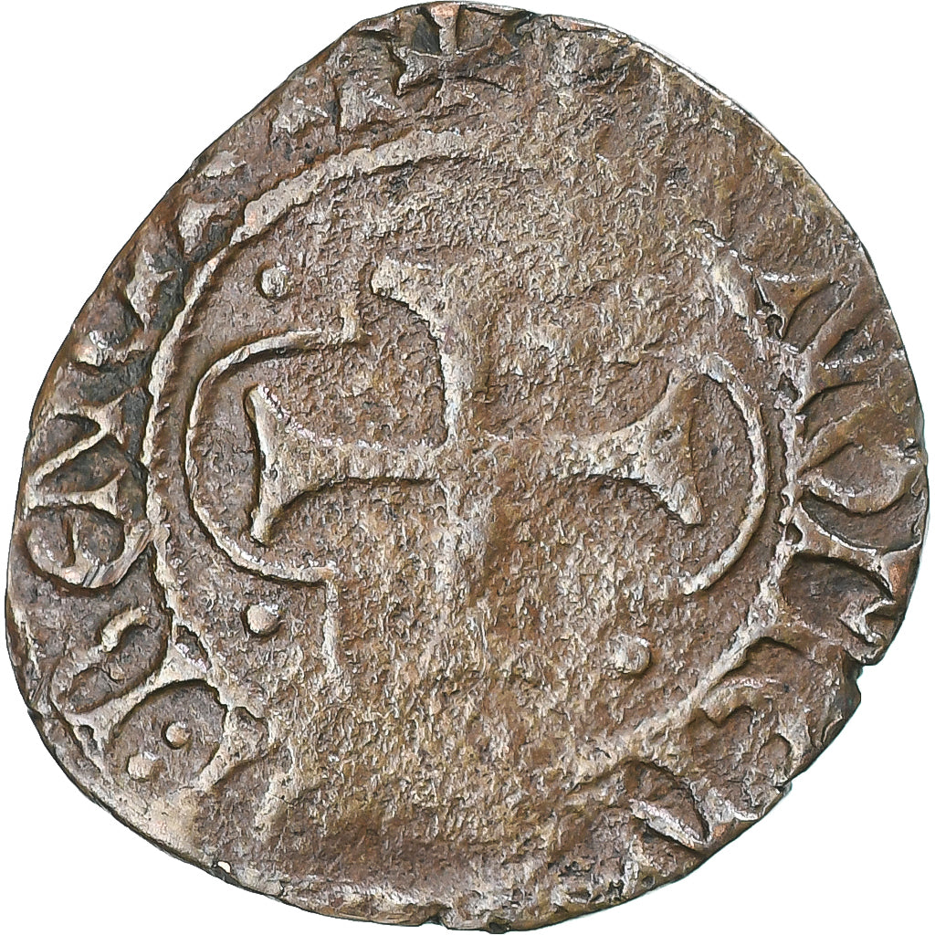 Francja, François Ier, Double Tournois, VF(30-35), Miedź, Gadoury:188