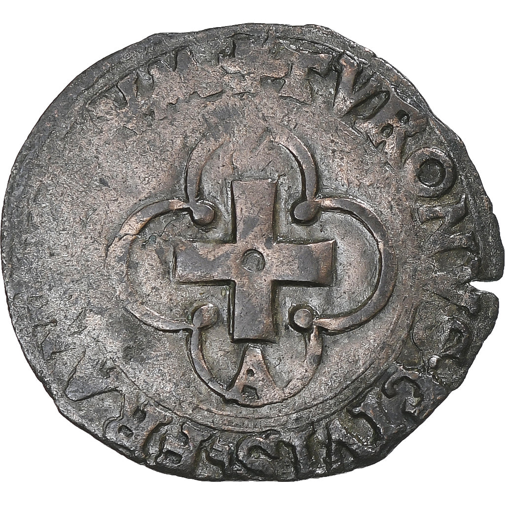 França, François Ier, Denier tournois à la croisette, Paris, EF(40-45)