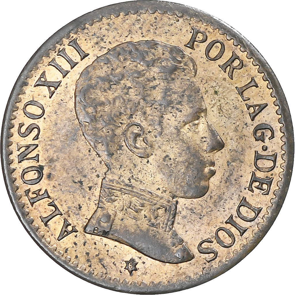 Spain, Alfonso XIII, Centimo, 1906, Madrid, MS(60-62), Copper, KM:726