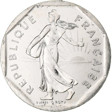 Frankrijk, 2 Francs, Semeuse, 1991, Monnaie de Paris, BU, Nickel, UNC-