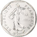 Francja, 2 Francs, Semeuse, 1991, Monnaie de Paris, BU, Nikiel, MS(63)