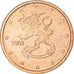 Finland, 2 Euro Cent, 2002, Mint of Finland, série FDC, MS(63), Copper Plated