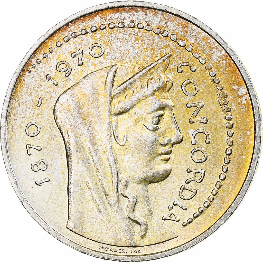 Italia, Concordia, 1000 Lire, 1970, Rome, EBC+, Plata, KM:101